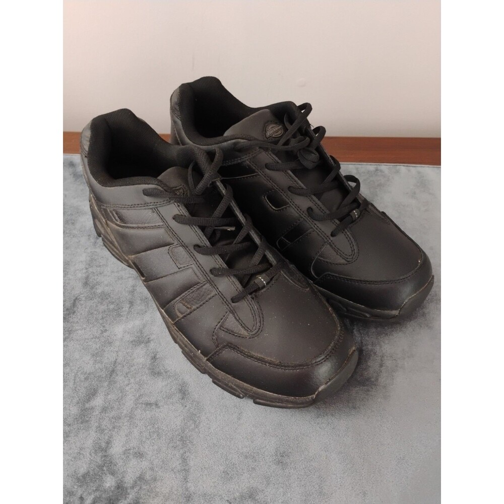 Men's Dickies Leather Memory Comfort  Shoes - Black Size 12 - Oil resistant